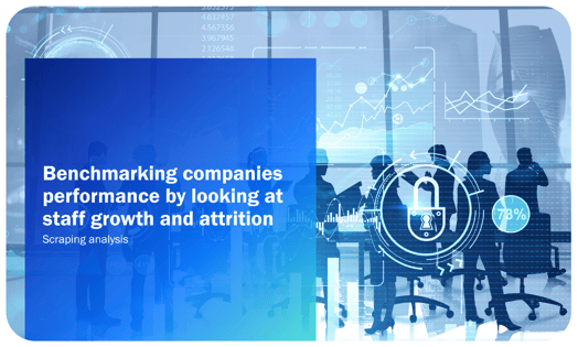 Benchmarking companies performance by looking at staff growth and attrition - Scraping analysis 